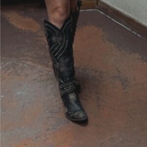 Old Gringo Belinda Black Studded Boots